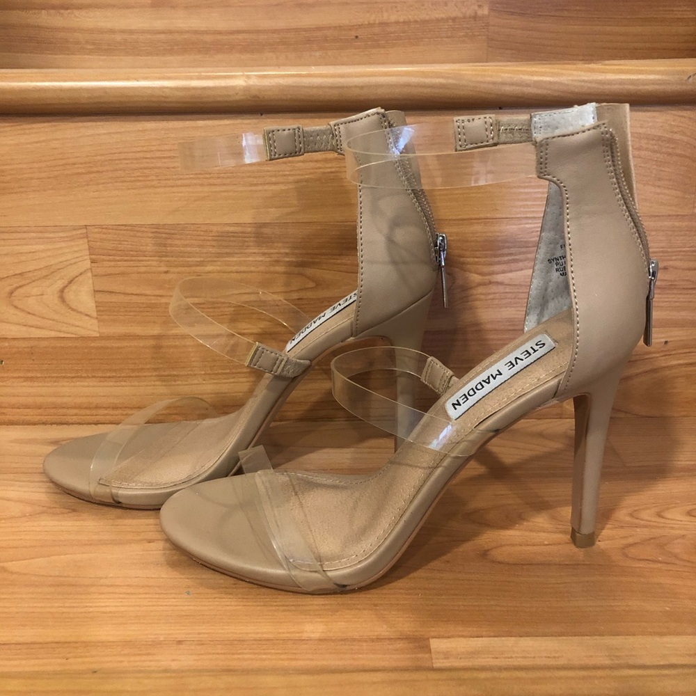 Steve Madden Clear Strap Heels